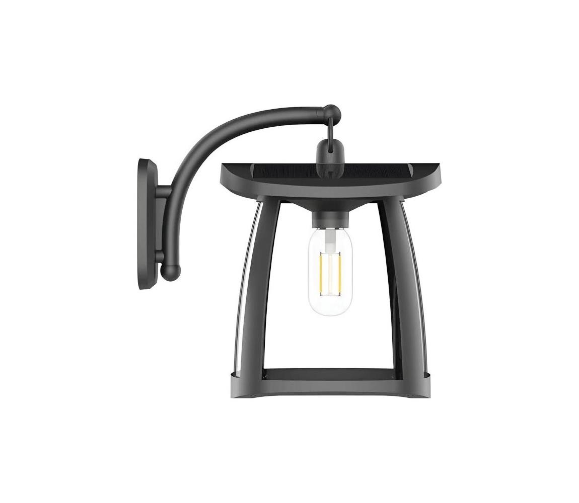Viking Technology Viking - LED Stm. solární nástěnné svítidlo LED/2W/3,7V IP54 4000K 2000 mAh VSR10W Černá