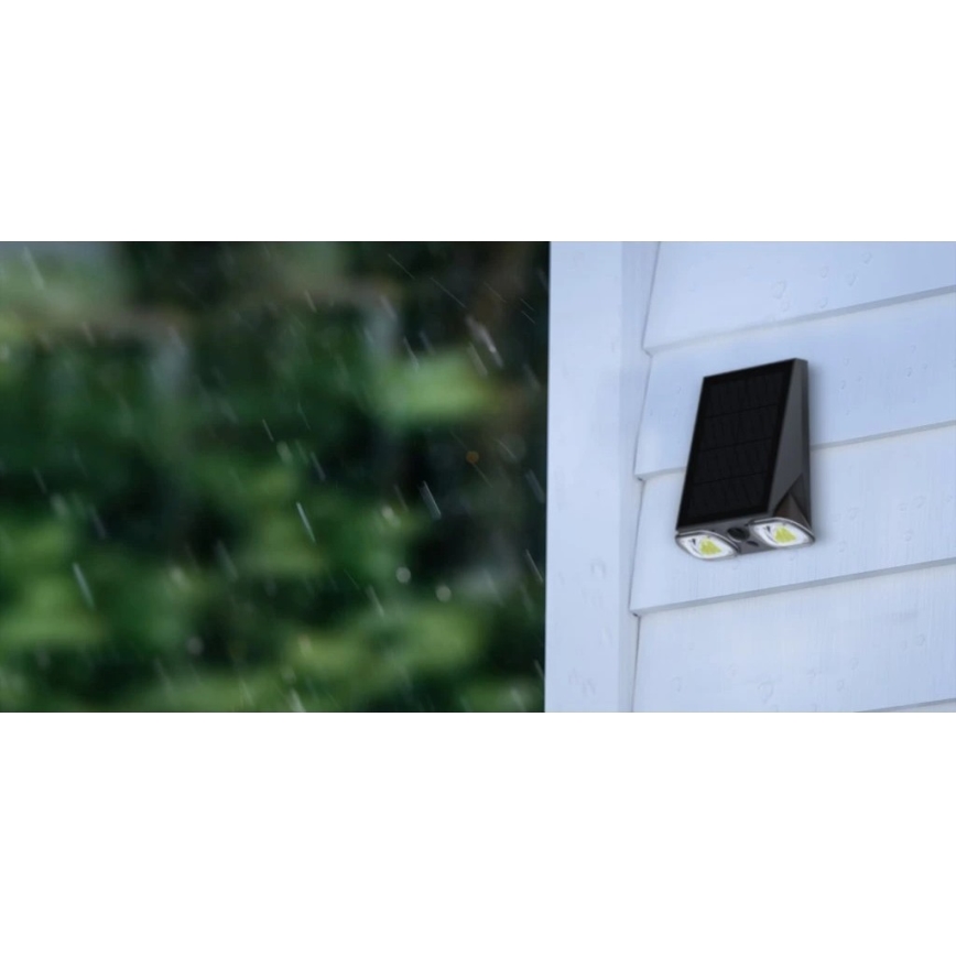 Viking - LED Stmívatelné solární nástěnné svítidlo se senzorem LED/1,3W/3,7V IP44 4000K 2000 mAh