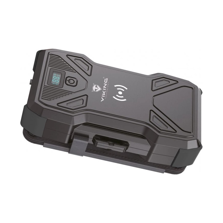Viking - Power Bank s LED svítilnou, bezdrátovým nabíjením a solárním panelem Power Delivery 22,5W/30000 mAh