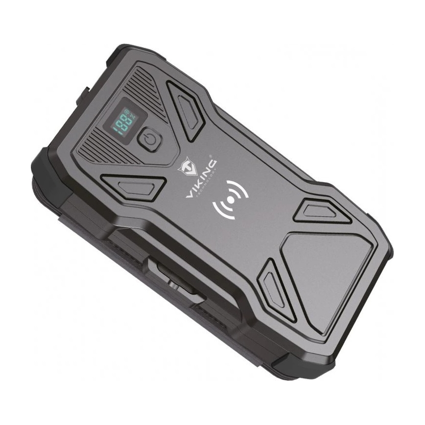 Viking - Power Bank s LED svítilnou, bezdrátovým nabíjením a solárním panelem Power Delivery 22,5W/20000 mAh