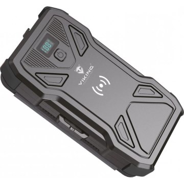 Viking - Power Bank s LED svítilnou, bezdrátovým nabíjením a solárním panelem Power Delivery 22,5W/10000 mAh