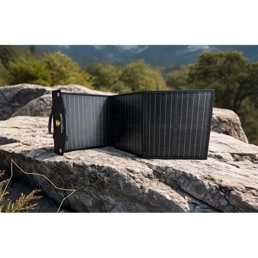 Viking - Solární panel USB Power Delivery 60W/20V IPX4 černá
