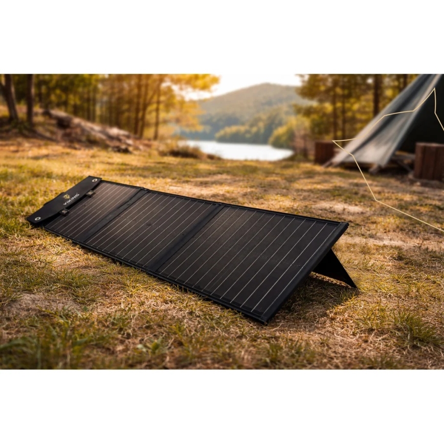 Viking - Solární panel USB Power Delivery 60W/20V IPX4 černá