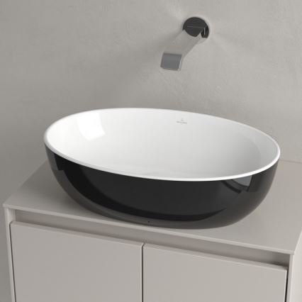 Villeroy & Boch 438848BCT8 - Zápustné umyvadlo ARTIS 48x32,5 cm keramika/černá