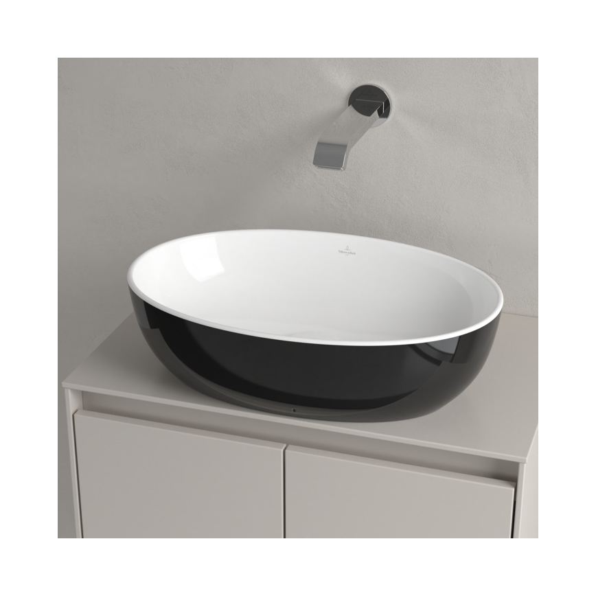 Villeroy & Boch 438848BCT8 - Zápustné umyvadlo ARTIS 48x32,5 cm keramika/černá