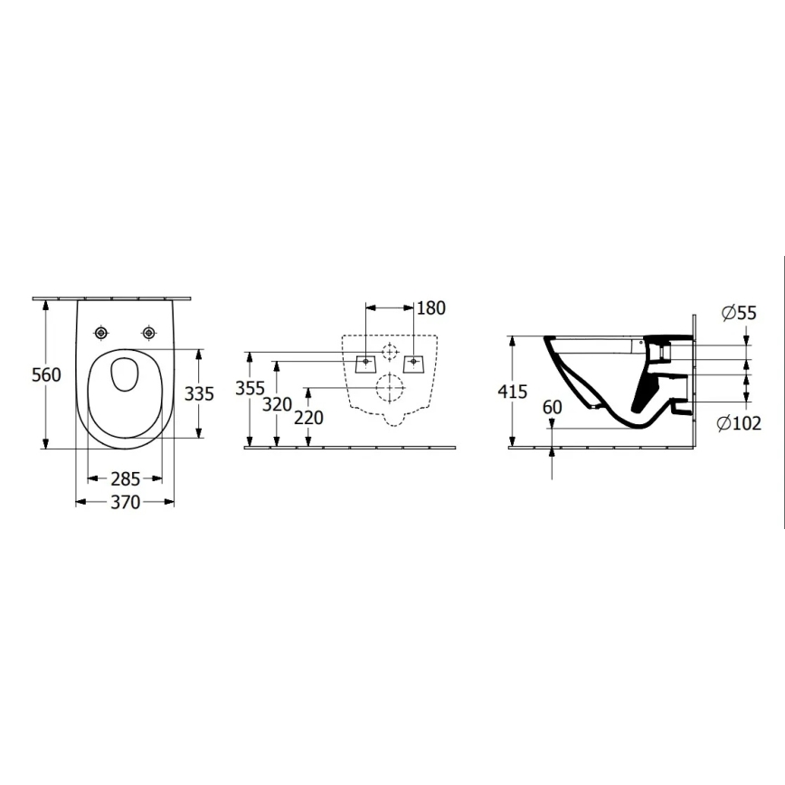 Villeroy & Boch 4670T0R1 - Závěsné WC SUBWAY 3.0 keramika/bílá