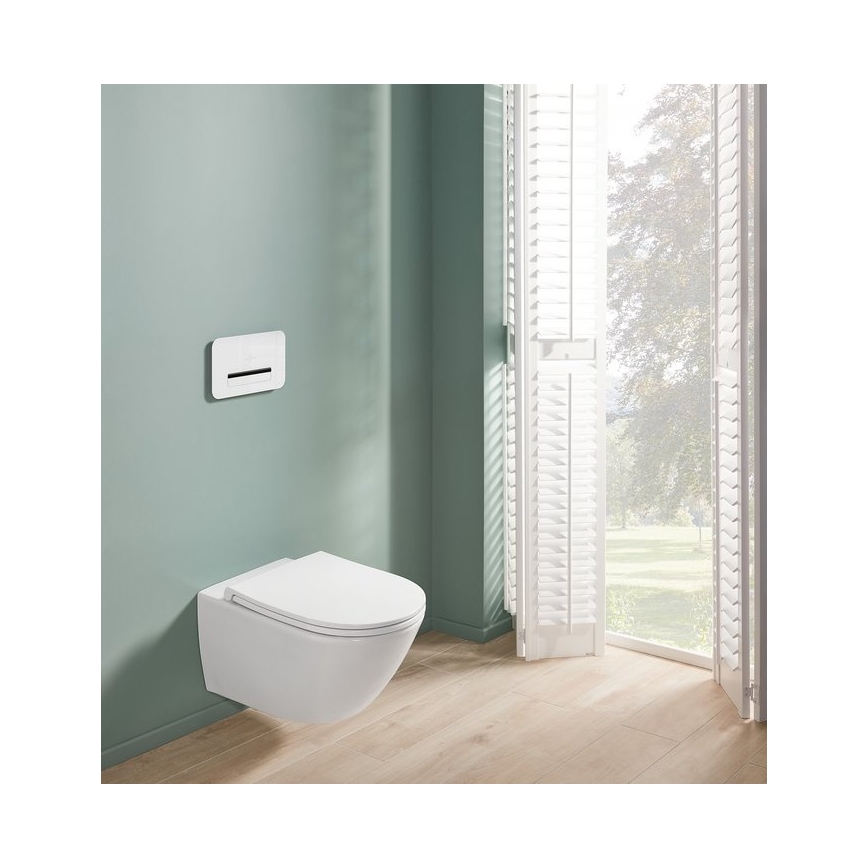Villeroy & Boch 4670T901 - Závěsné WC s prkénkem SoftClose SUBWAY 3.0 keramika/bílá