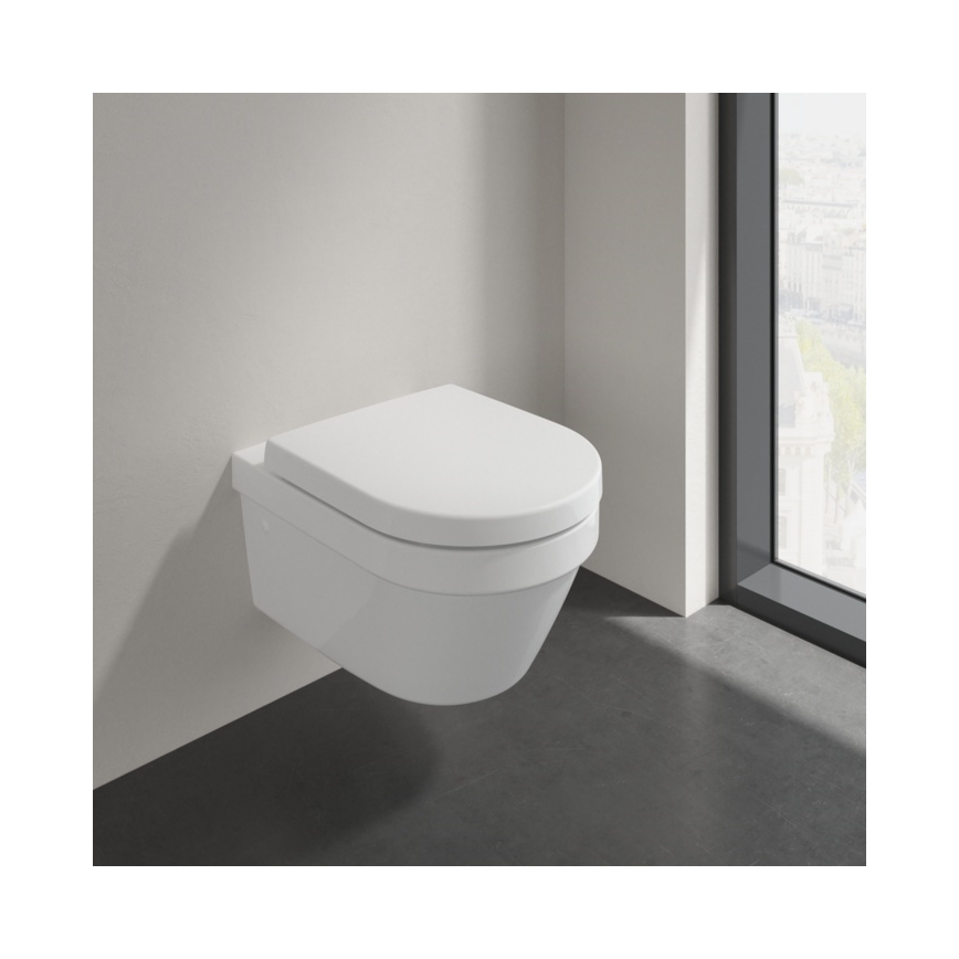 Villeroy & Boch 4694HR01 - Závěsné WC s prkénkem SoftClose ARCHITECTURA keramika/bílá