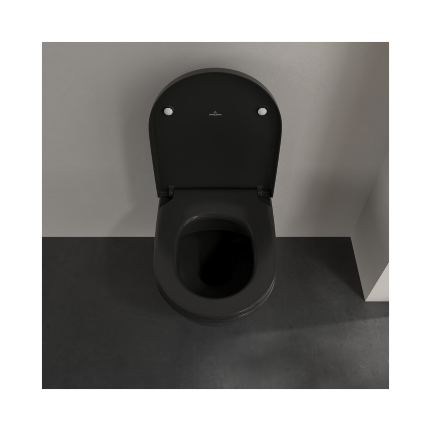 Villeroy & Boch 5614R0R7 - Závěsné WC SUBWAY keramika/černá