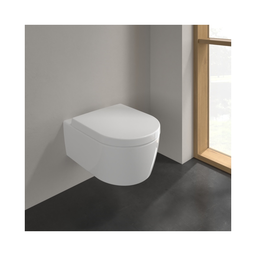 Villeroy & Boch 5656HR01 - Závěsné WC s prkénkem SoftClose AVENTO keramika/bílá