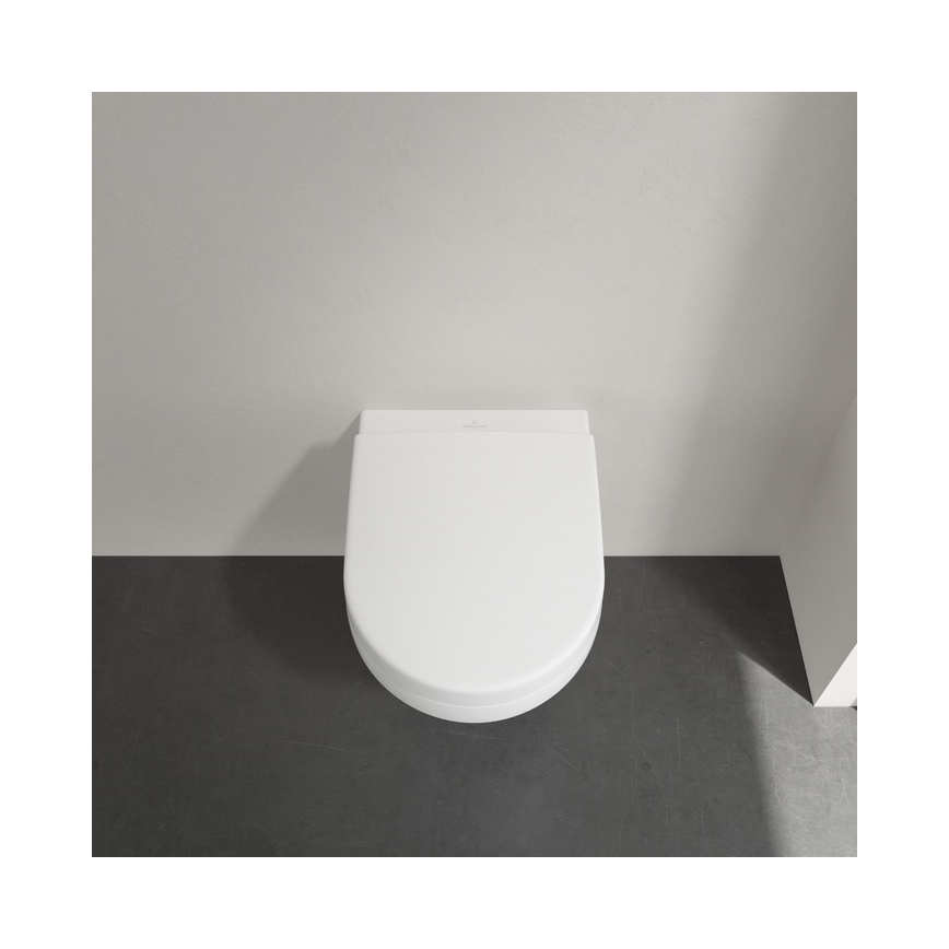Villeroy & Boch 8M42S101 - Záchodové prkénko SoftClose SUBWAY 3.0 bílá