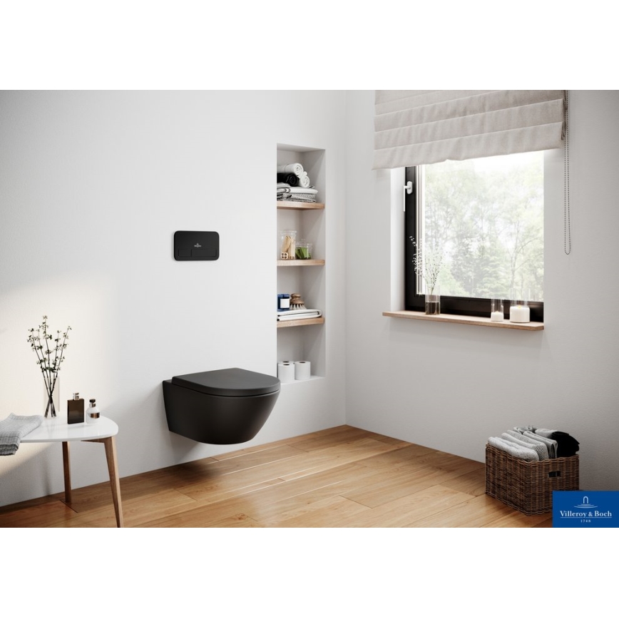 Villeroy & Boch 8M42S1R7 - Záchodové prkénko SoftClose SUBWAY černá
