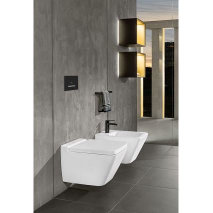 Villeroy & Boch 922169AN - Splachovací tlačítko VICONNECT matná černá/matný chrom