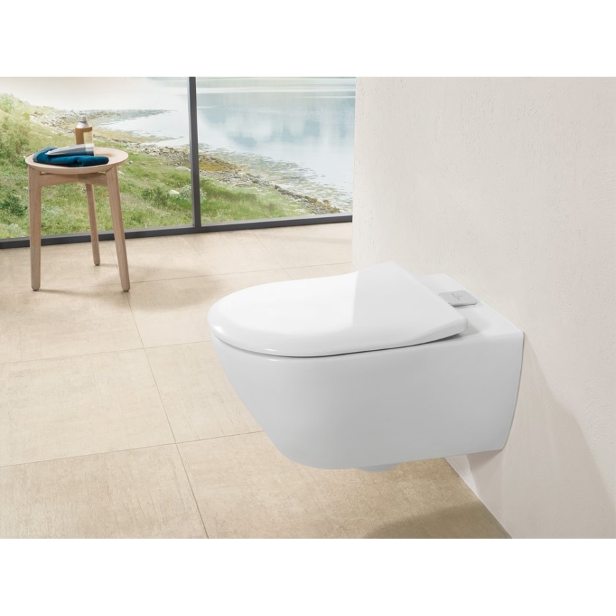Villeroy & Boch 9M78S101 - Záchodové prkénko SoftClose SUBWAY 2.0 bílá