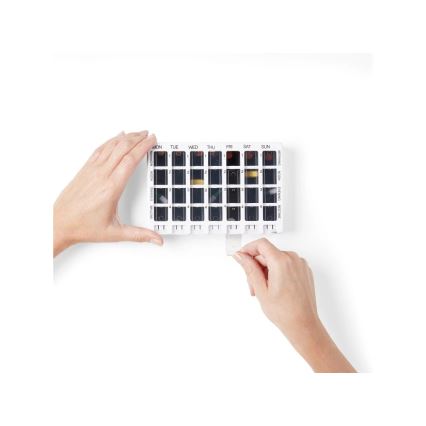 Vitility - Dávkovač léků týdenní bílá/černá