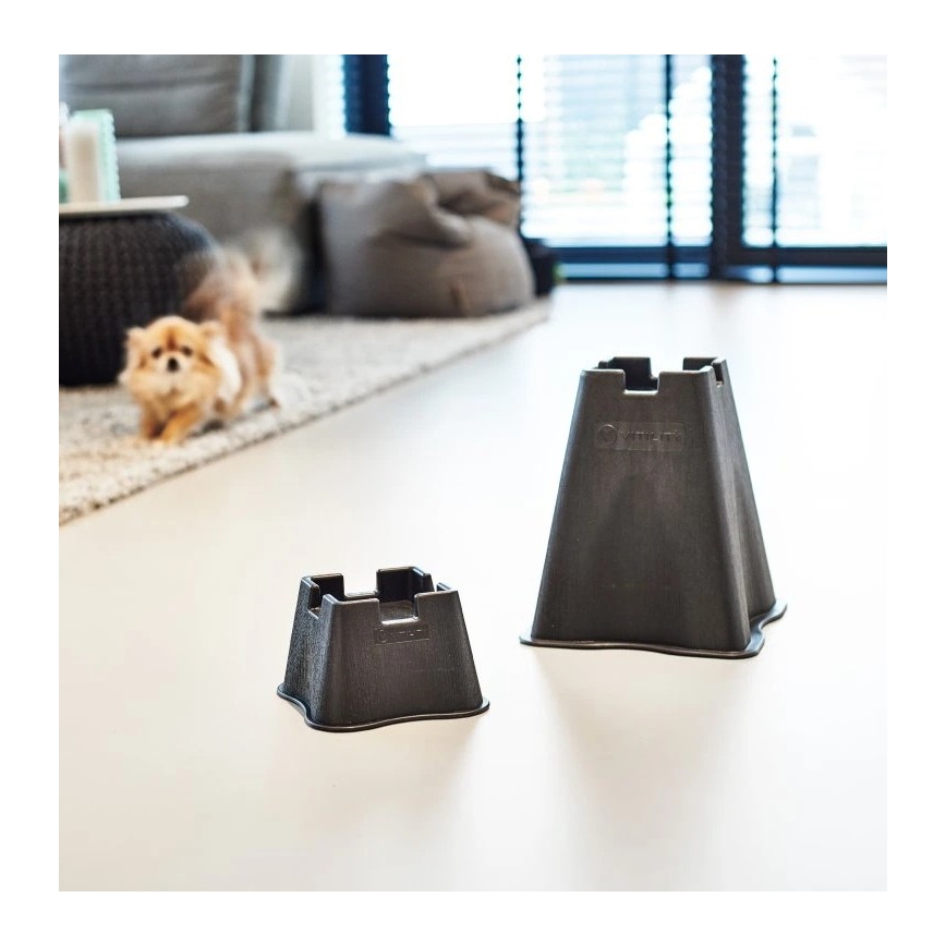 Vitility - SADA 4x Nástavec pro zvýšení postele 7 cm černá