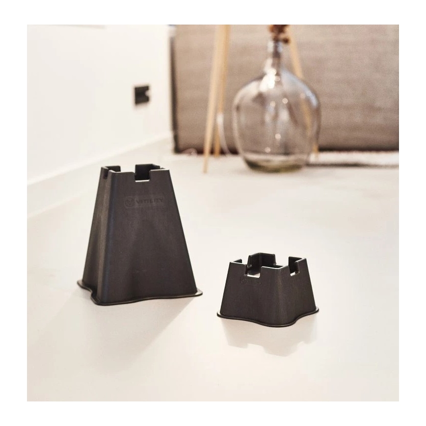 Vitility - SADA 4x Nástavec pro zvýšení postele 7 cm černá