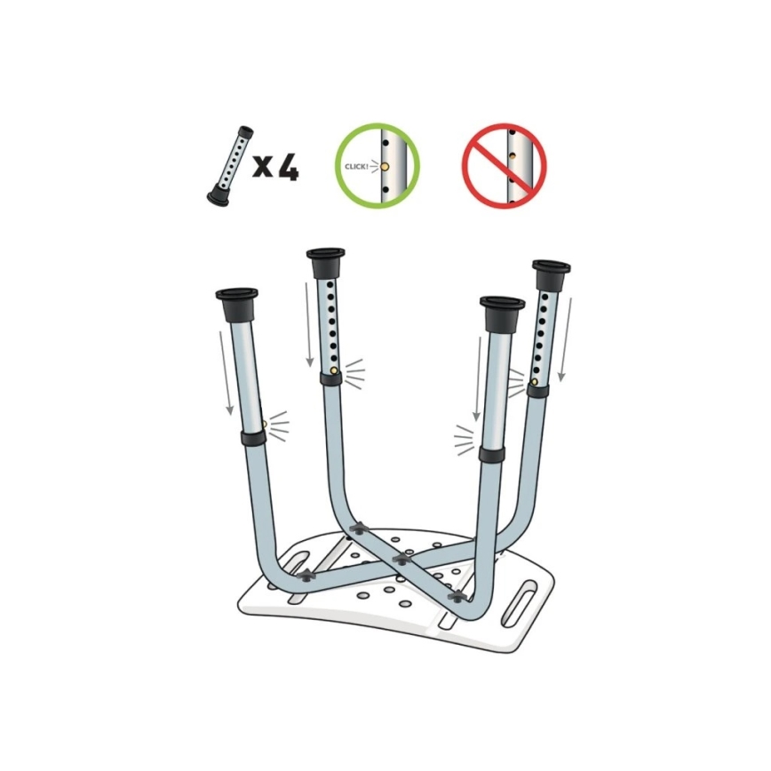 Vitility - Stolička do sprchy 53x49,5 cm bílá
