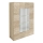 Vitrína ARIA 121x166x43 cm dub sonoma