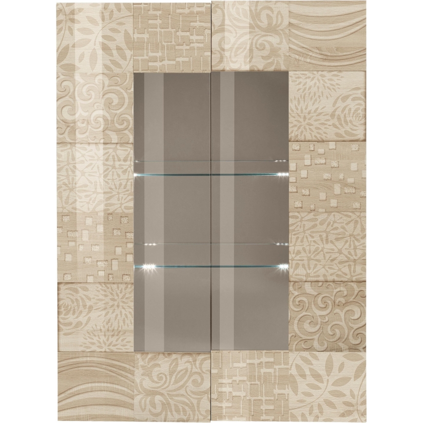 Vitrína ARIA 121x166x43 cm dub sonoma