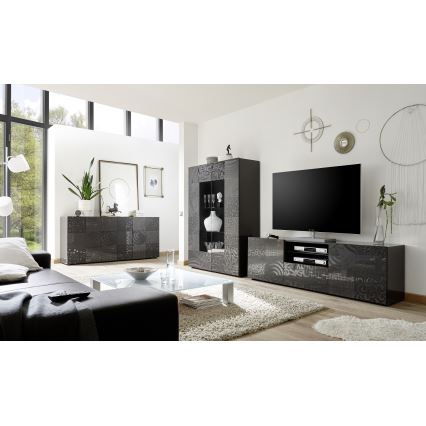 Vitrína ARIA antracit