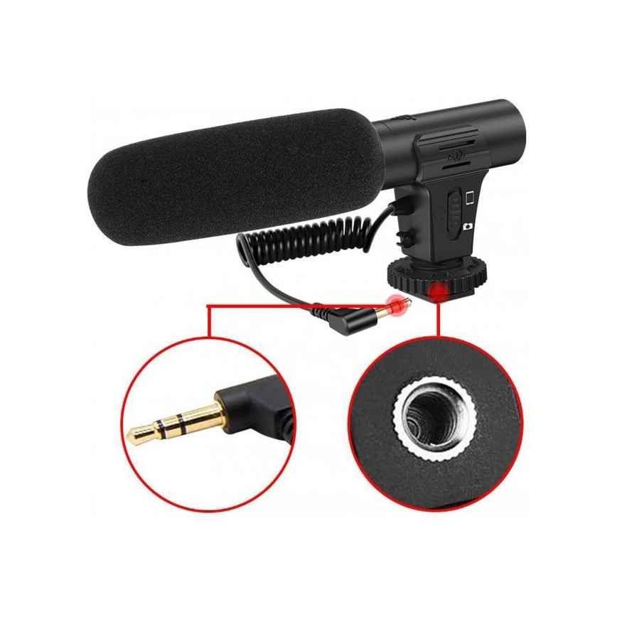 Vlogovací sada 4v1 - mikrofon, LED lampa, stativ, držák telefonu