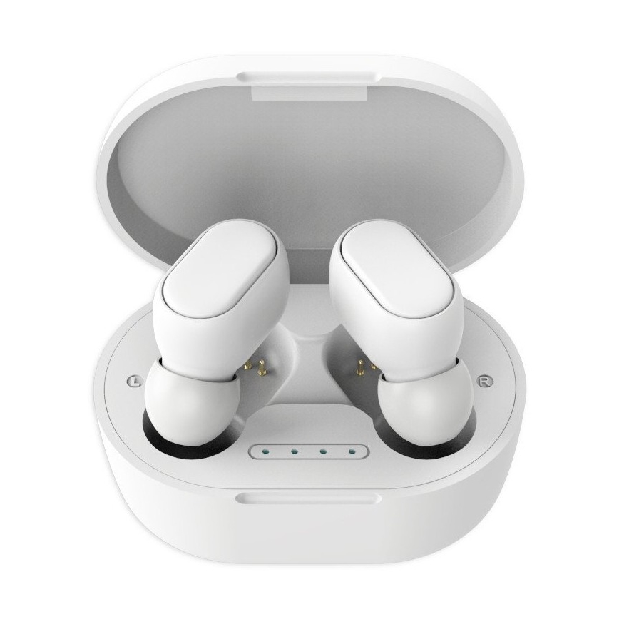 Voděodolná bezdrátová sluchátka Bluetooth bílá