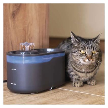 Vodní fontána pro domácí mazlíčky 2,6 l/5V šedá