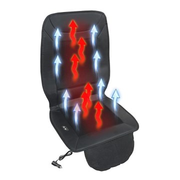 Vyhřívaný potah sedadla s ventilací 18W/12V černá