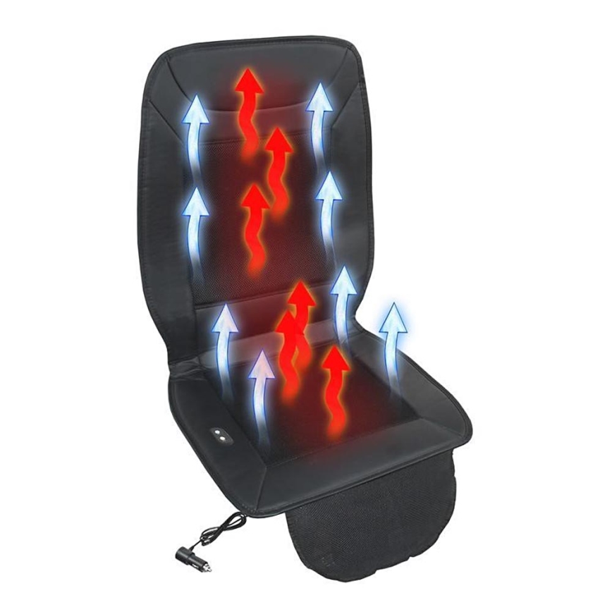 Vyhřívaný potah sedadla s ventilací 18W/12V černá
