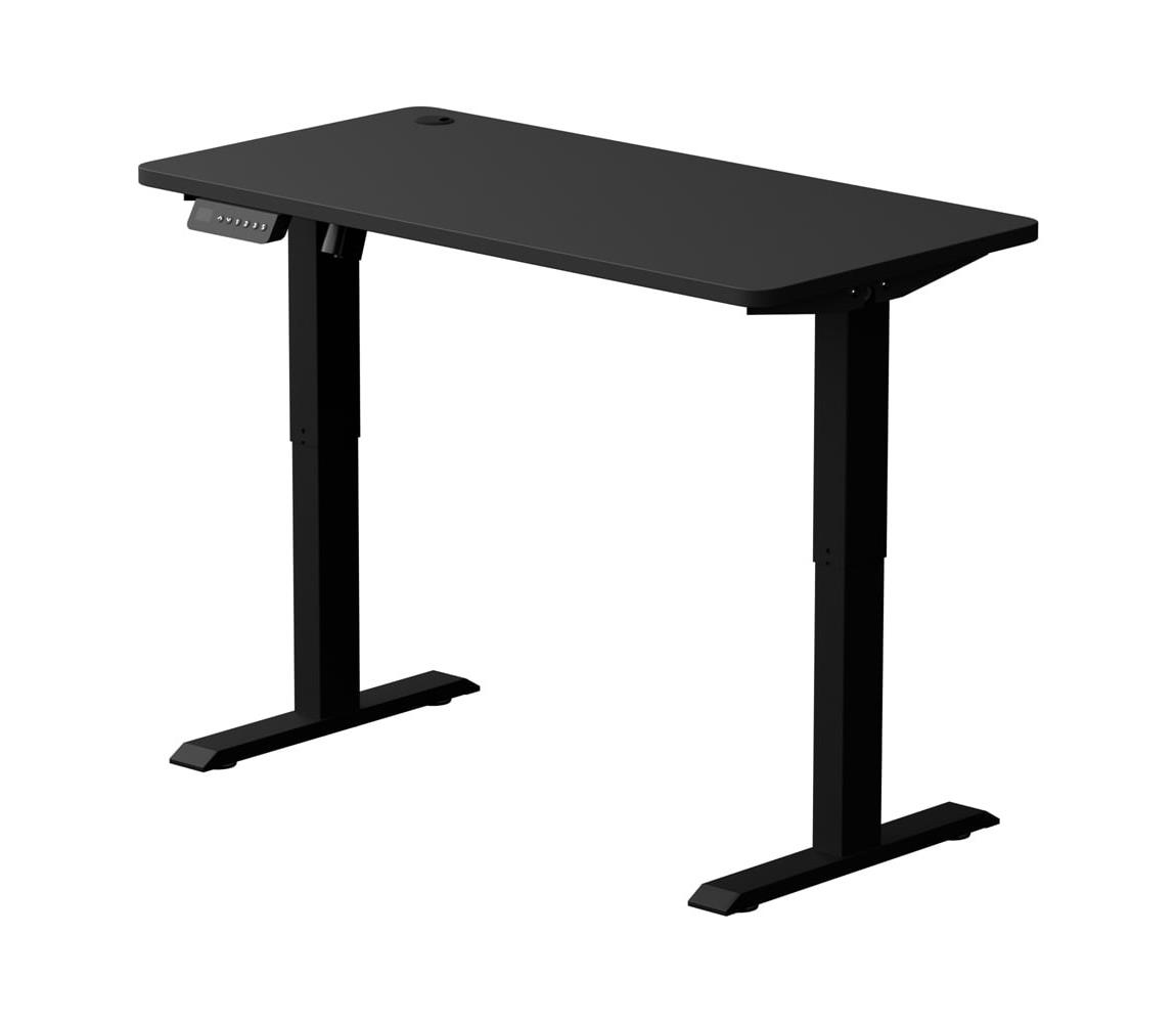  Výškově nastavitelný psací stůl LEVANO 120x60 cm černá 