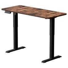 Výškově nastavitelný psací stůl LEVANO 140x60 cm dřevo/černá