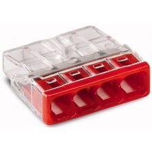 WAGO 2273-204 - Spojovací krabicová svorka COMPACT 4x2,5 450V červená