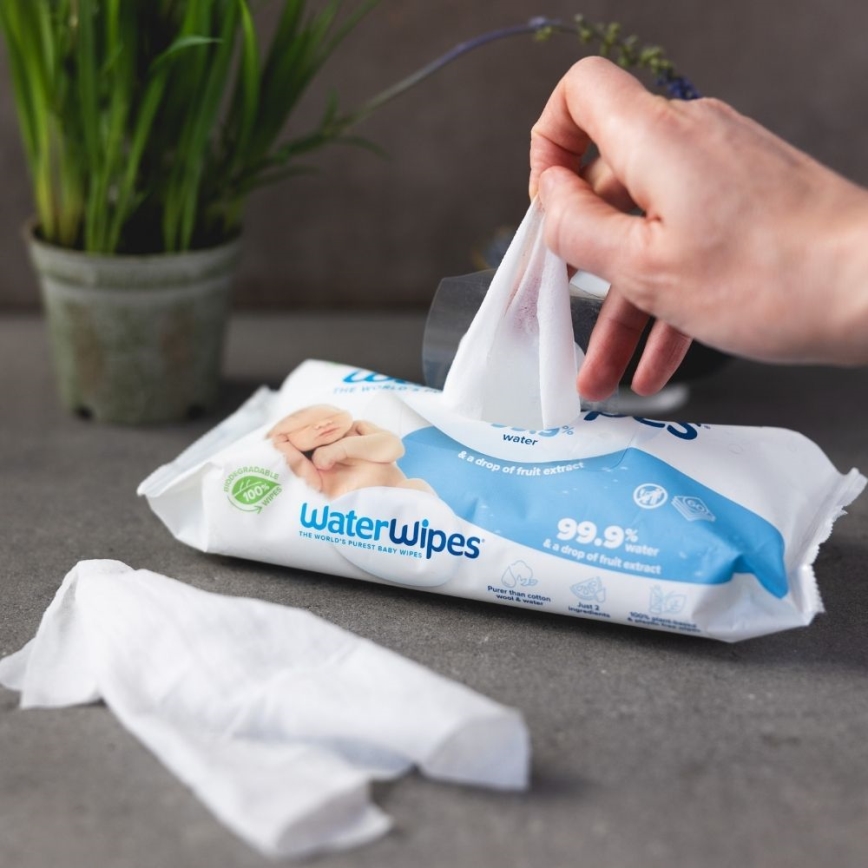 WaterWipes - SADA 9x Vlhčené ubrousky bez obsahu plastů 60 ks (540 ks)