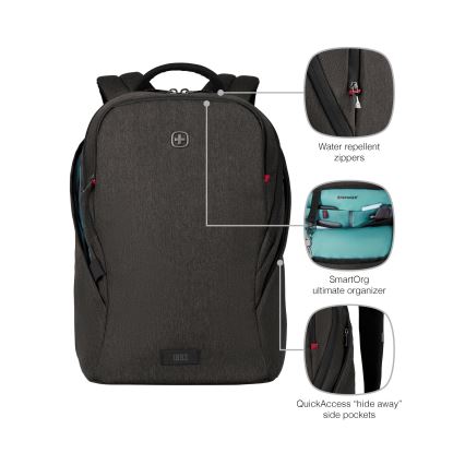 Wenger - Batoh na notebook 21 l 16" s kapsou na tablet 10" MX Light černá