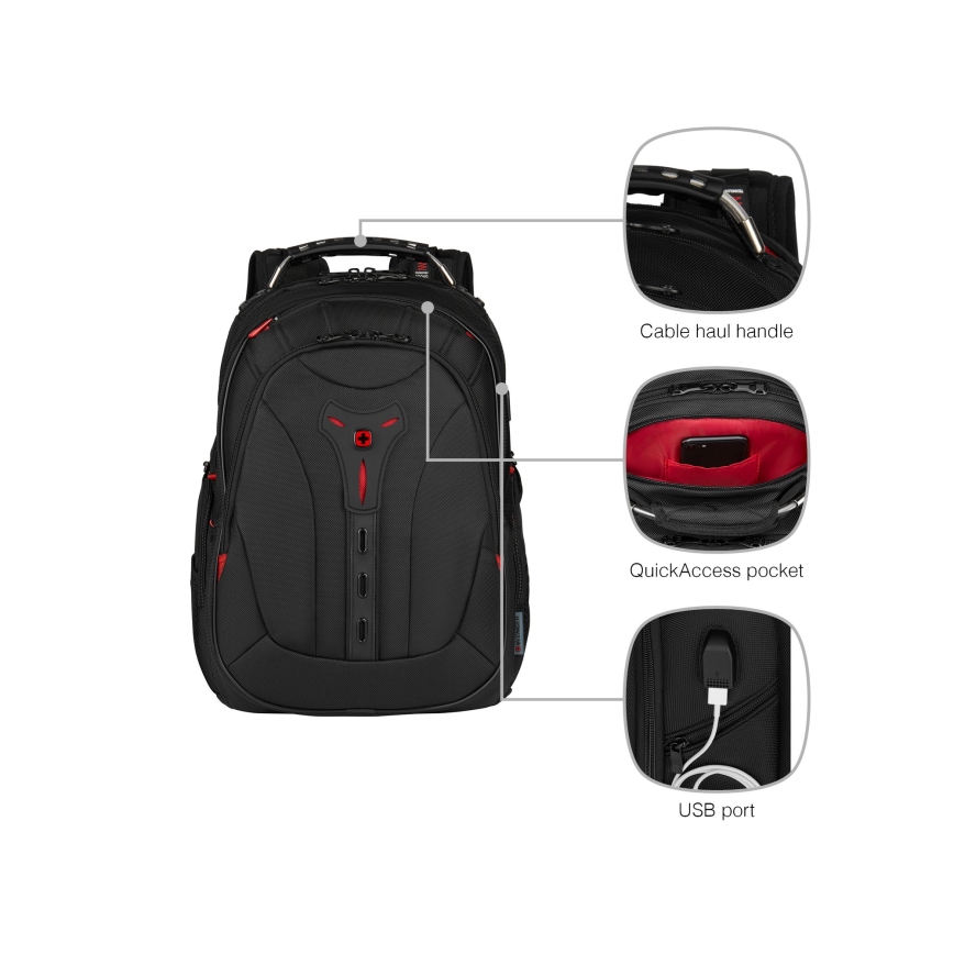Wenger - Batoh na notebook 25 l 16" s kapsou na tablet 10" Pegasus Deluxe černá