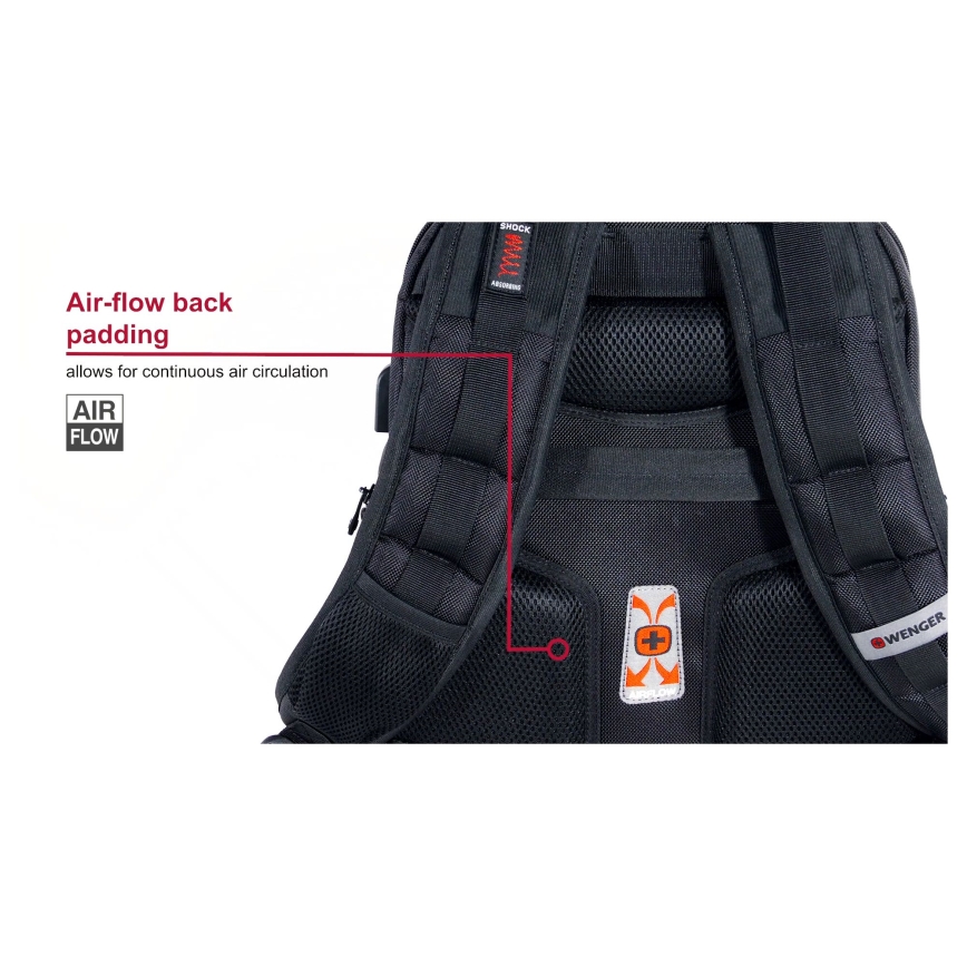 Wenger - Batoh na notebook 25 l 16" s kapsou na tablet 10" Pegasus Deluxe černá
