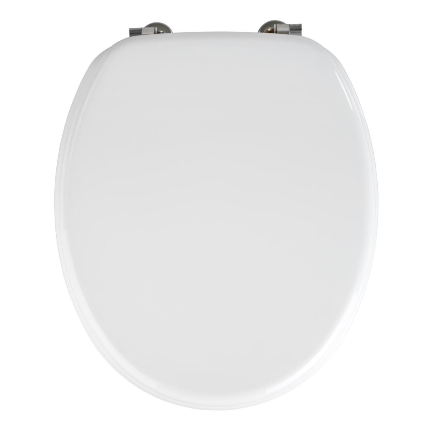 WENKO 154008100-WC sedátko VALENCIA 43x36 cm bílá/stříbrná