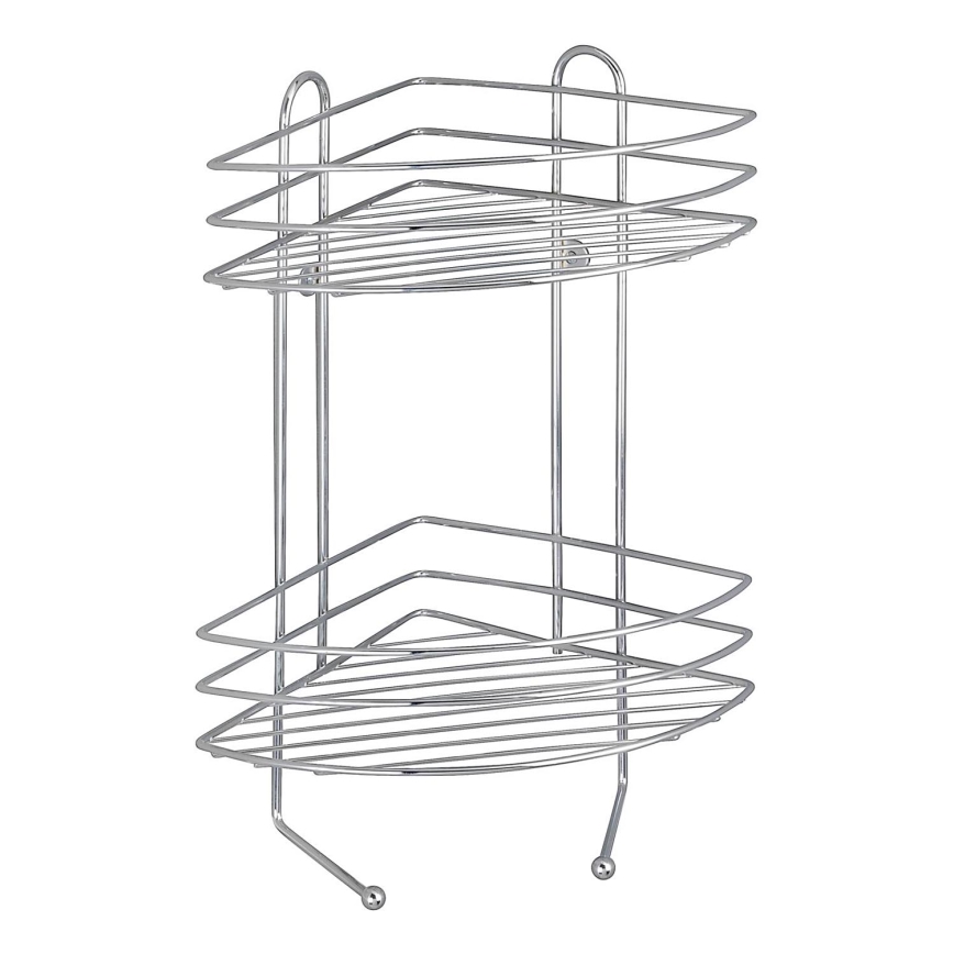 WENKO 15498100 - Rohový regál EXCLUSIVE 23x30,5 cm lesklý chrom