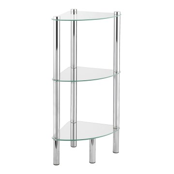 WENKO 15850100 - Police YAGO 30x74 cm nerez/stříbrná/čirá