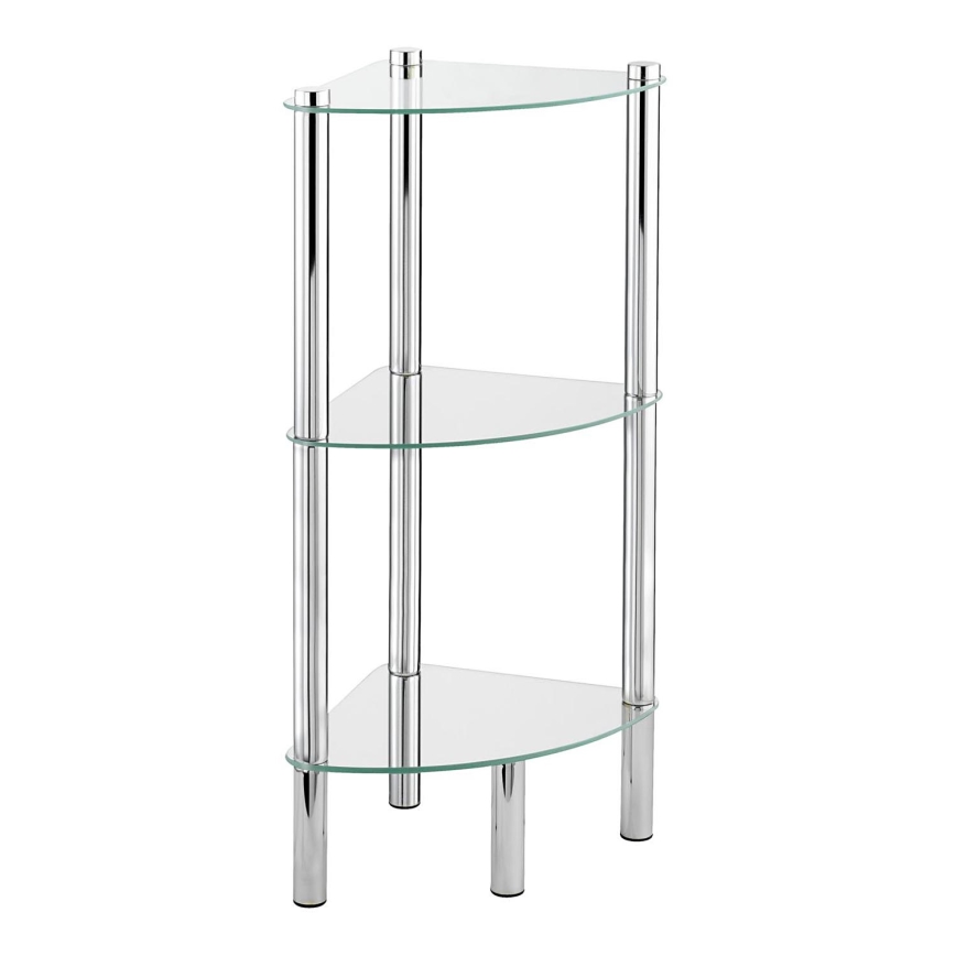 WENKO 15850100 - Police YAGO 30x74 cm nerez/stříbrná/čirá