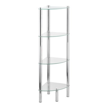 WENKO 15852100 - Regál YAGO 30x104 cm nerez/stříbrná/čirá
