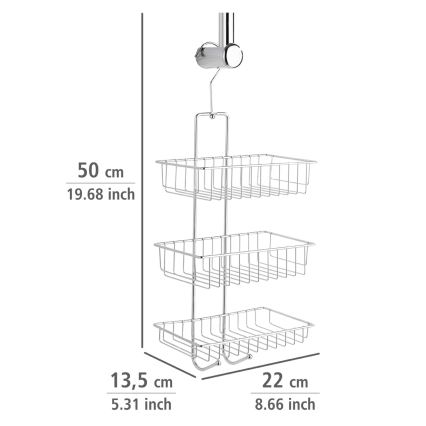 WENKO 15888100 - Polička NIVALA 22x50 cm lesklý chrom