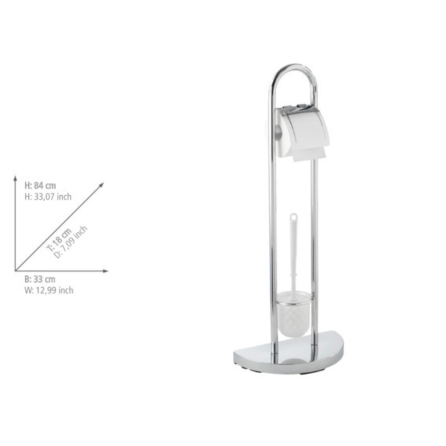 WENKO 16608100 - WC štětka COSENZA 33x84 cm lesklý chrom/satin