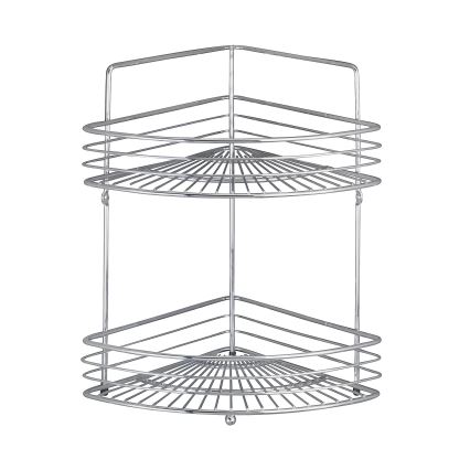 WENKO 16821100 - Rohový regál MILANO 31,5x37 cm lesklý chrom