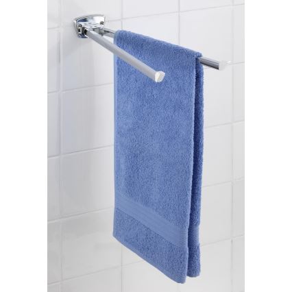 WENKO 17875100 - Držák ručníků BASIC 42x8 cm nerez/stříbrná