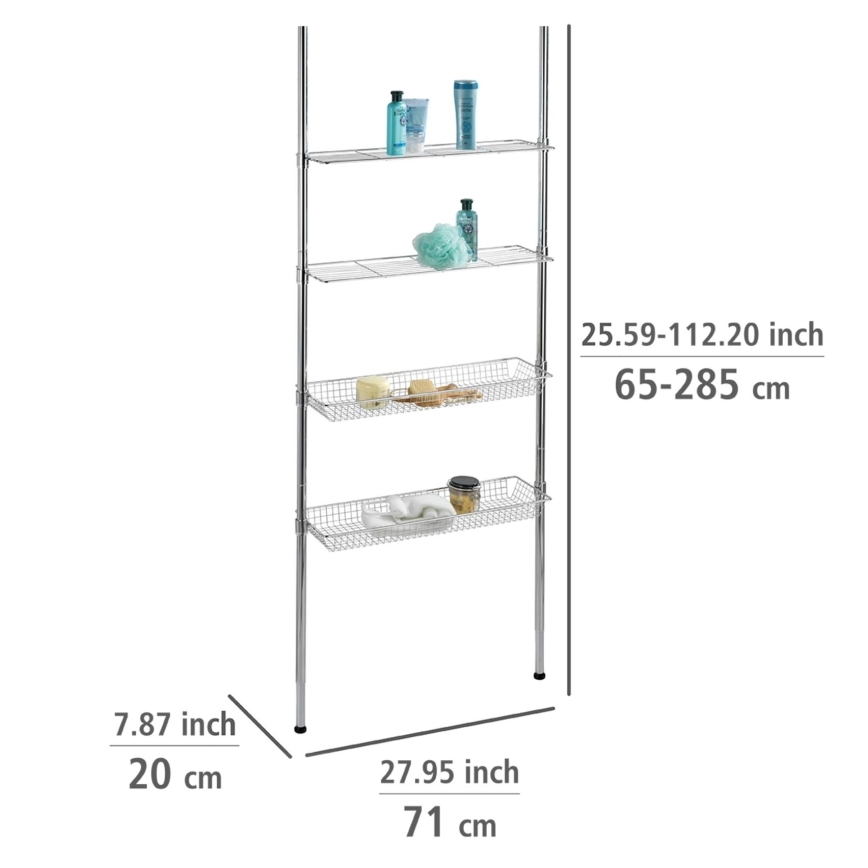 WENKO 18597100-Regál 71x285 cm lesk. chrom