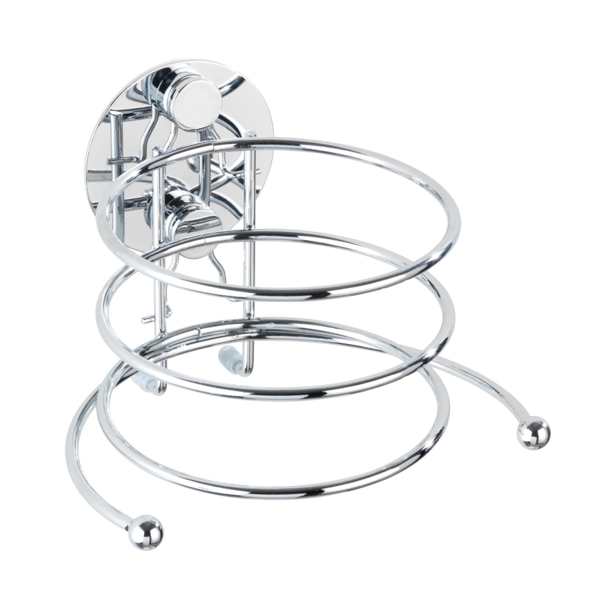 WENKO 18770100-Držák fénu TURBO-LOC RUND STAHL 14x11,5 cm lesk. chrom