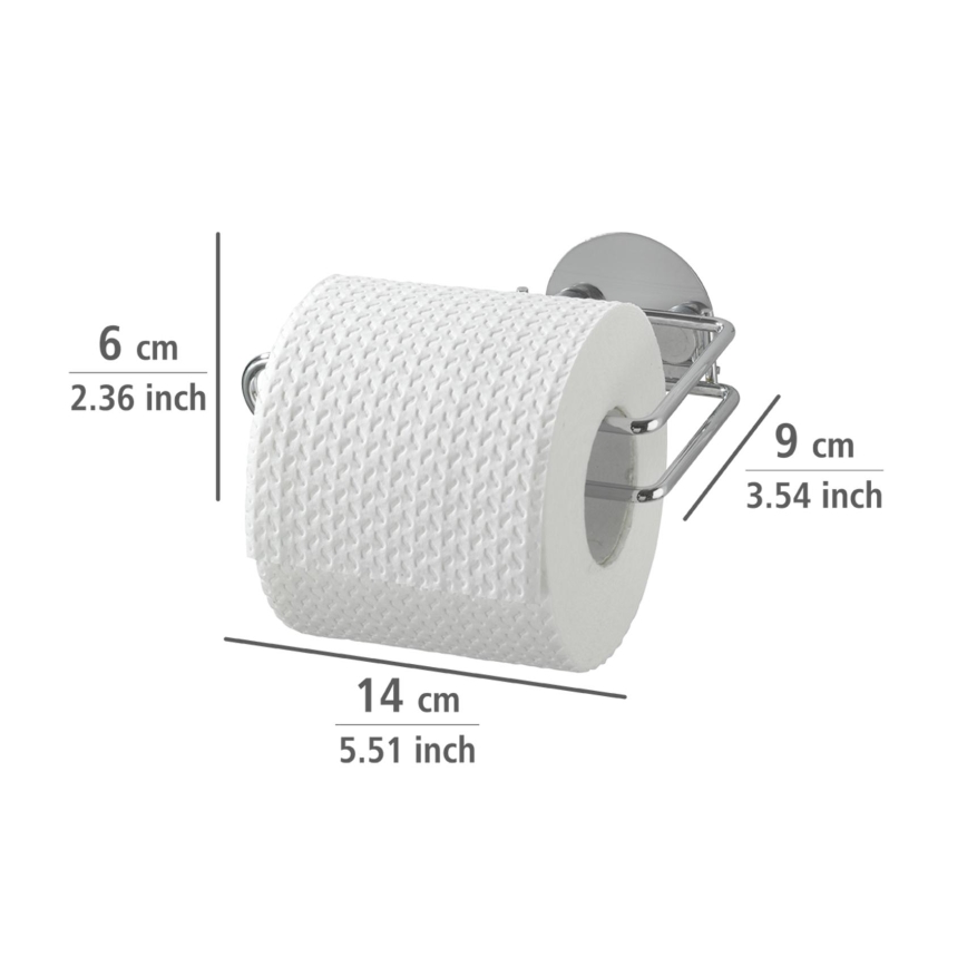 WENKO 18774100-Držák toaletního papíru TURBO-LOC RUND STAHL 14x9 cm chrom