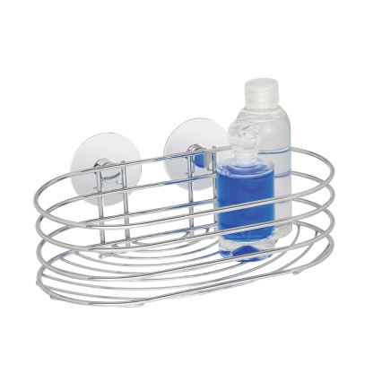 WENKO 18775100-Polička TURBO-LOC RUND STAHL 23,5x13,5 cm lesk. chrom